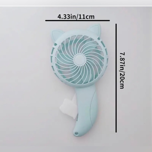 Pink Manual Powerful Cat Shaped Handheld Fan without Battery - Picture 5 of 6